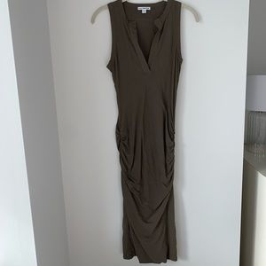 James Perse Ruched Henley Dress